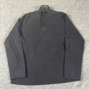 VTG Gap Sweater Mens‎ XL Black Quarter Zip Pullover Heavyweight Comfort Y2K Golf